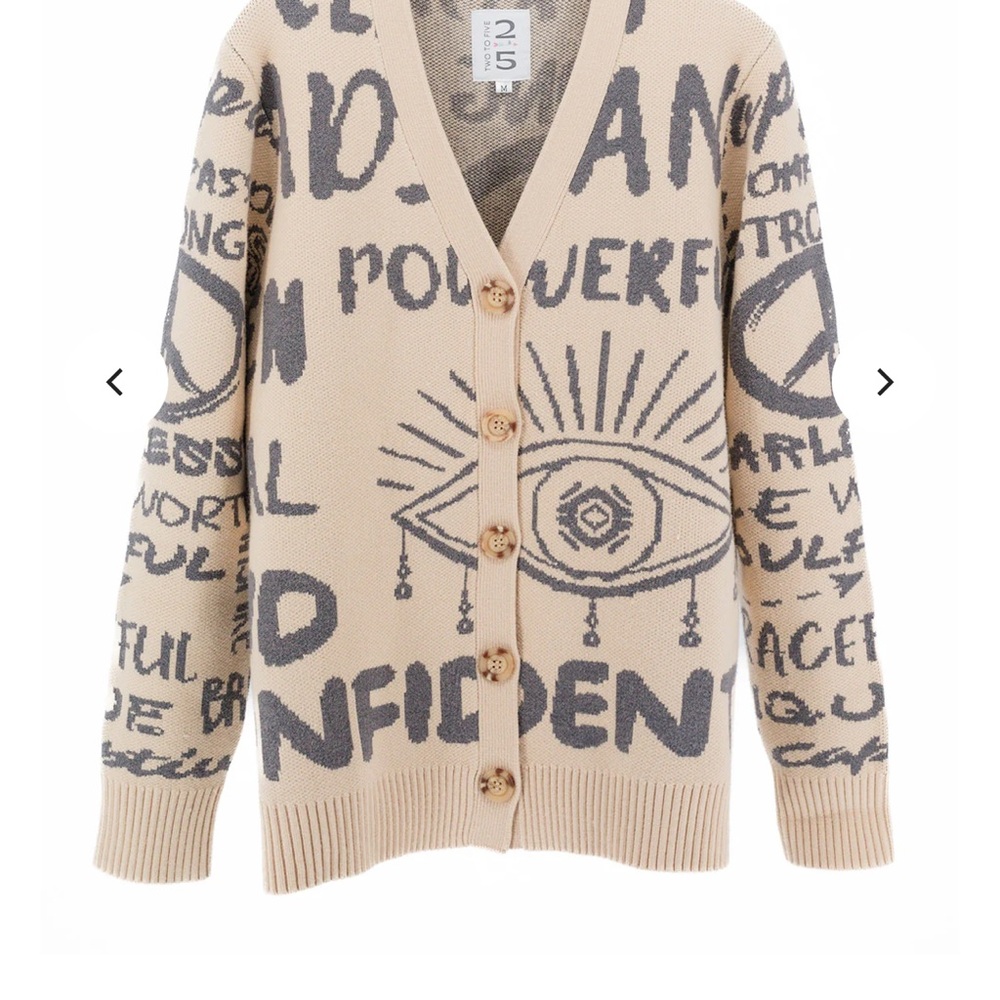Two to five graffiti cardigan small